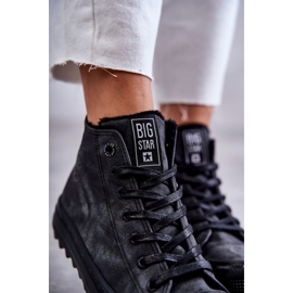 Adidași pentru femei Big Star High Warmed Black GG274069 negru 2