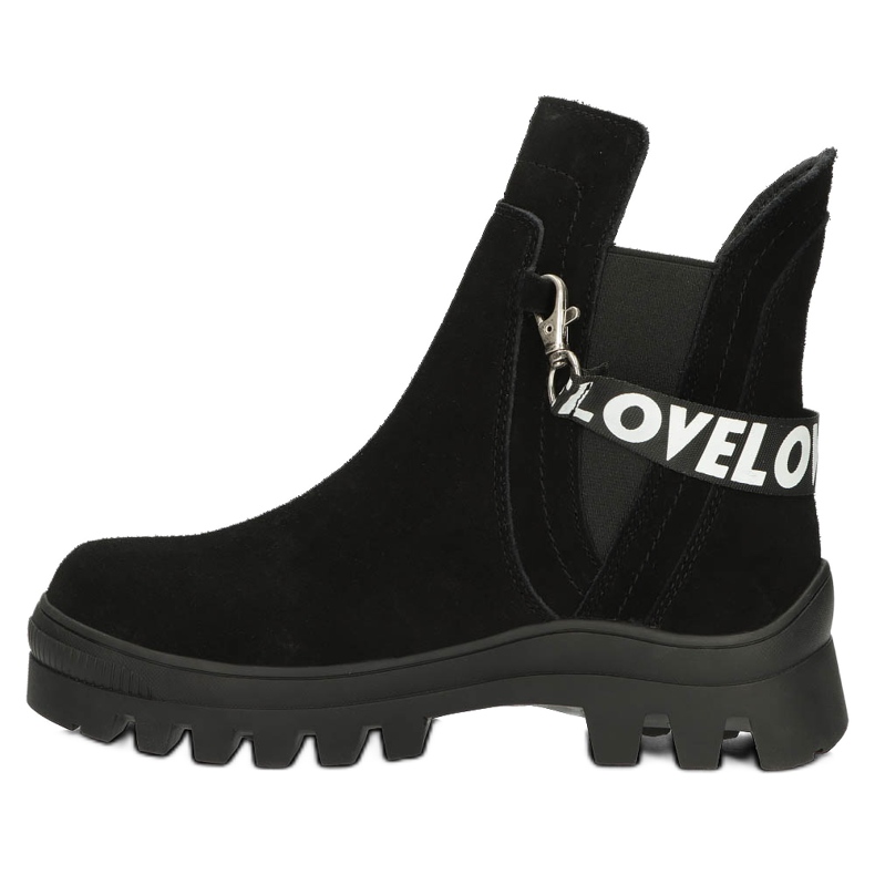 Botine Slip-On Din piele intoarsa Cu Decorat Filippo DBT3927 Negru 3 Botine Slip-On Din piele intoarsa Cu Decorat Filippo DBT3927 Negru 3