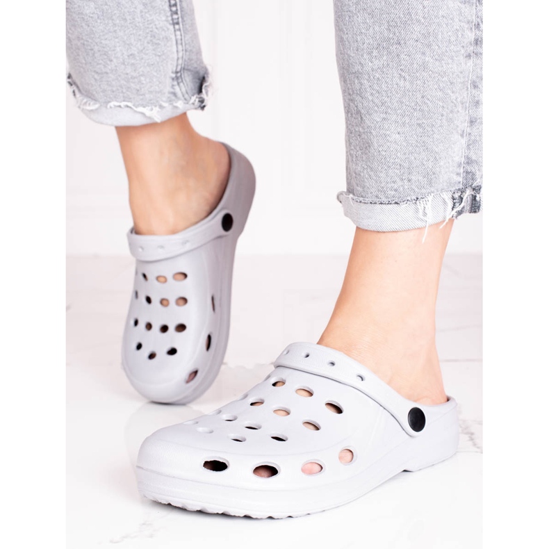 Papuci de damă Shelovet gri deschis 1