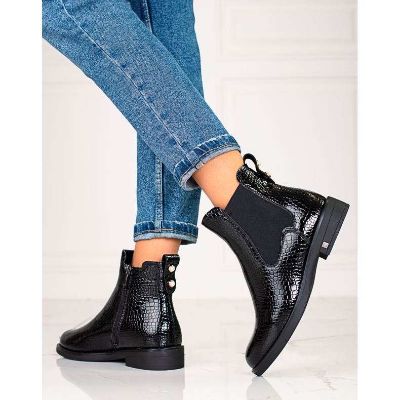 W. Potocki Cizme Chelsea dama cu izolatie Potocki negru 1 W. Potocki Cizme Chelsea dama cu izolatie Potocki negru 1