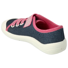 Pantofi copii Befado 351X001 albastru marin roz argint 4