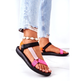 MSMG Sandale sport damă multicolore roz 2