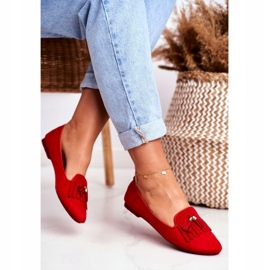 BUGO Mocasini de damă Red Lords Fringes Therese roșu 3