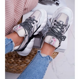 Pantofi sport pentru femei Big Star de Daniel Lopez White FF274A546 alb negru argint 4