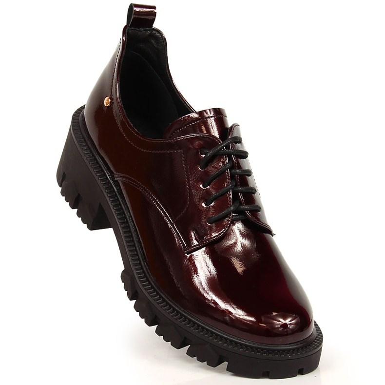 Mocasini de dama lacuiti visiniu Potocki roșu multicolor 1