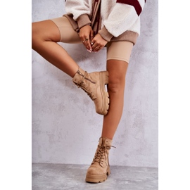 PS1 Botine din piele intoarsa Camel Marley maro 1