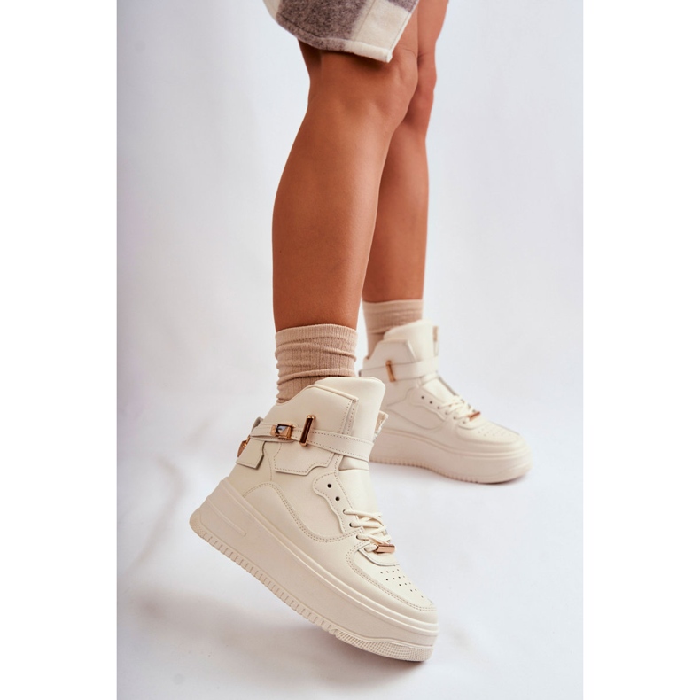FB2 Pantofi sport izolați înalți de damă Bej Lexa 2