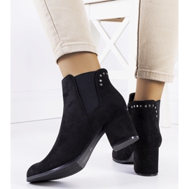 Botine negre pe stâlpul Runswick negru 2