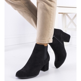 Botine negre pe stâlpul Runswick negru 1