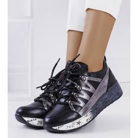 BM Tenisi Ballard negri și metalizați negru argint 1