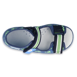 Pantofi pentru copii Befado galbeni 350P019 albastru marin verde 3