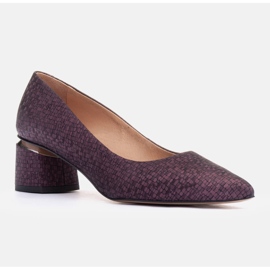 Marco Shoes Pompele din piele de căprioară violet 1