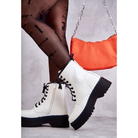 Cizme Damă Legate Glany White Callie alb 1