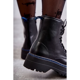 Cizme de damă legate Glany Black Callie negru 2