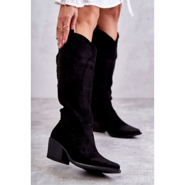 WS1 Cizme de cowboy Casey negre din piele intoarsa negru 1 WS1 Cizme de cowboy Casey negre din piele intoarsa negru 1