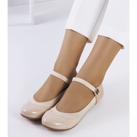 Balerini bej cu un elastic Hari 1
