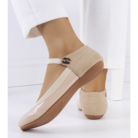 Balerini bej cu un elastic Hari 2