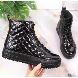 Cizme izolante de dama matlasate din piele neagra Filippo PAW369 2