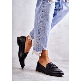 FB2 Mocasini de dama din piele cu decor Kerrie negru 1