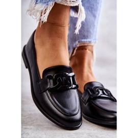 FB2 Mocasini de dama din piele cu decor Kerrie negru 2