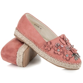 Marquiz Pantofi jos cu slip-on cu decoratiuni roz 4
