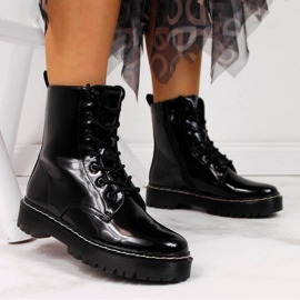 Cizme lăcuite calde Vinceza W JAN55A negru 2