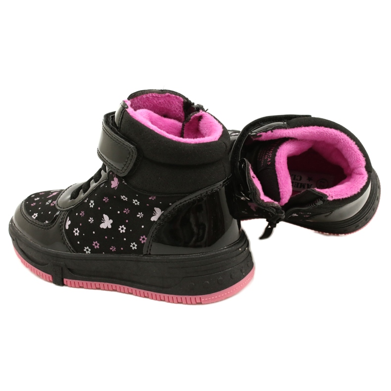 American Club American Boots Cizme calde XD66 Black negru roz 6