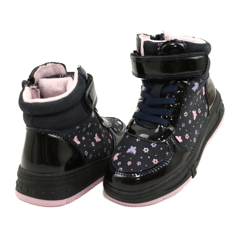 American Club American Boots Cizme calde XD66 Bleumarin albastru marin roz 3 American Club American Boots Cizme calde XD66 Bleumarin albastru marin roz 3