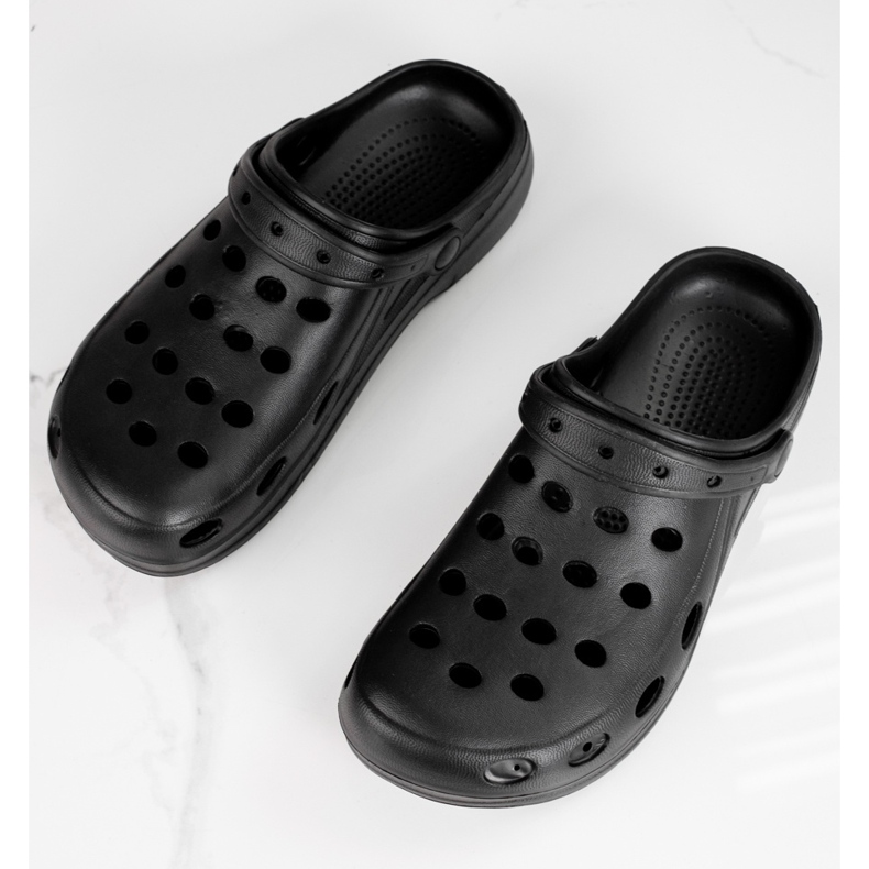 Papuci negri Shelovet pentru bărbați ușori negru 1