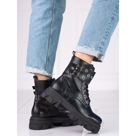 Genți de damă ajurate pe platforma Shelovet negru 2