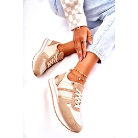 PG1 Pantofi sport clasici de damă legati Bej Elenes 4