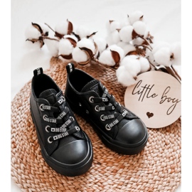 Pantofi de piele pentru copii Big Star KK374061 Negru 2