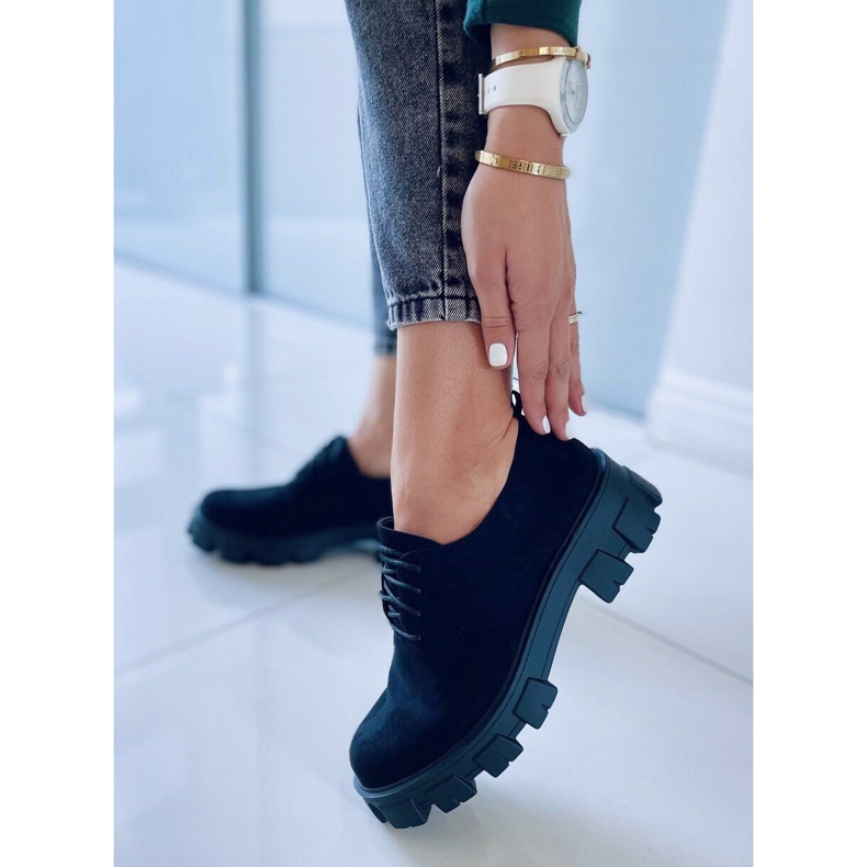 BM Mocasini pe o talpă groasă Apoll Black negru 1