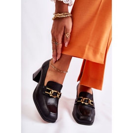 Pompi Piele Cu Lant Laura Messi 2515 Negru 2