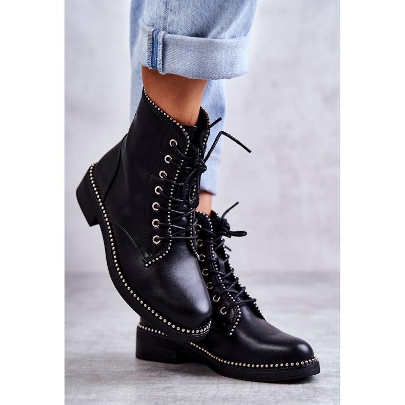 PG1 Cizme Damă Cu Știfturi Negru Rostill 2