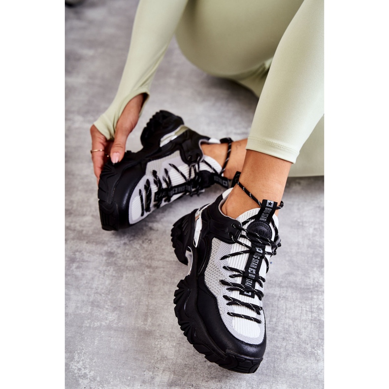 Pantofi sport de damă cu sistem de spumă cu memorie Big Star KK274053 negru-gri 2