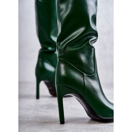 FB2 Cizme din piele ecologică pe Rissa verde 2 FB2 Cizme din piele ecologică pe Rissa verde 2