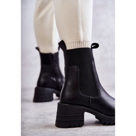 Cizme Negre Călduțe De Damă Pe Toc Abella negru 2 Cizme Negre Călduțe De Damă Pe Toc Abella negru 2