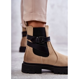 FE1 Cizme de damă calde Cizme Jodhpur Cu curea Bej Jose 2 FE1 Cizme de damă calde Cizme Jodhpur Cu curea Bej Jose 2