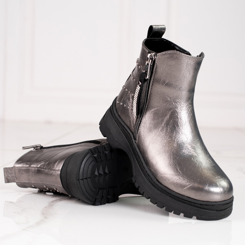 W. Potocki Pantofi pentru fete Potocki argintiu 1