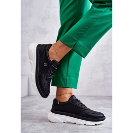 Vinceza Pantofi sport din piele neagră de damă Camrose negru 1 Vinceza Pantofi sport din piele neagră de damă Camrose negru 1