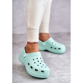 FS1 Papuci de damă cu spumă Mint Crocs Coline verde 1