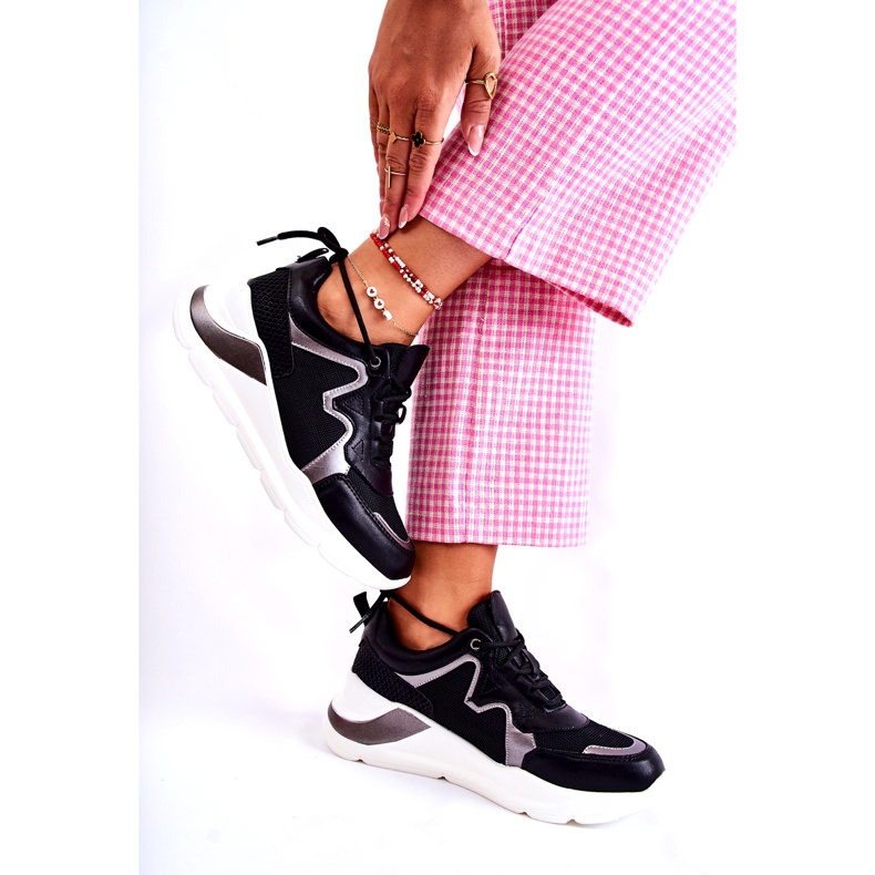 Adidași de sporturi la modă pentru femei negru 2