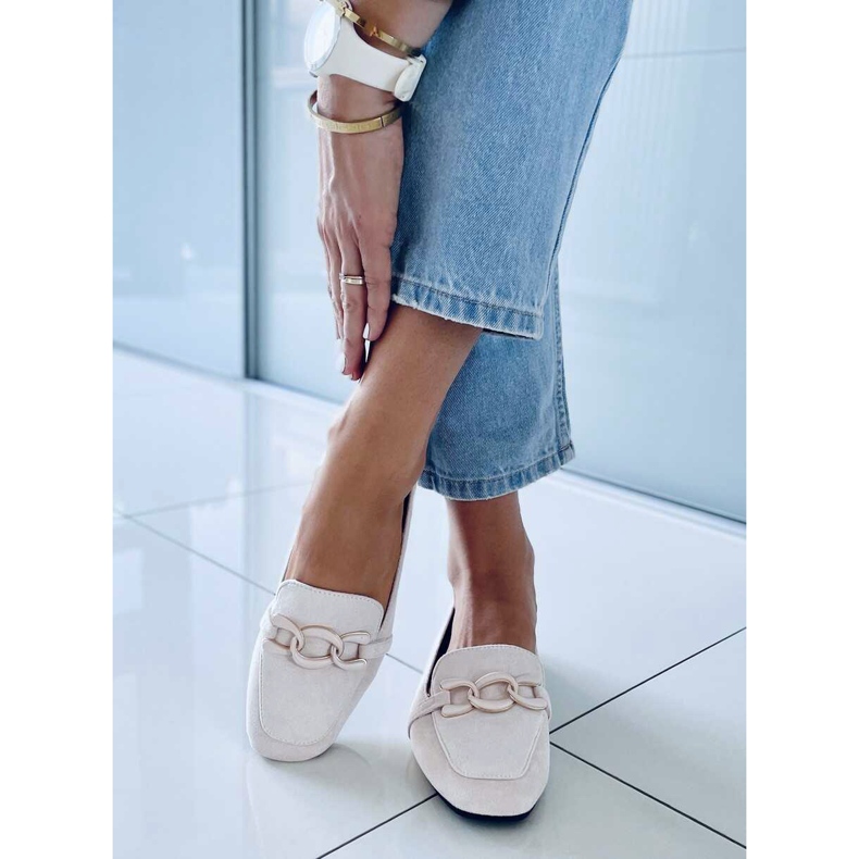 Mocasini de dama Carla Nude bej 1