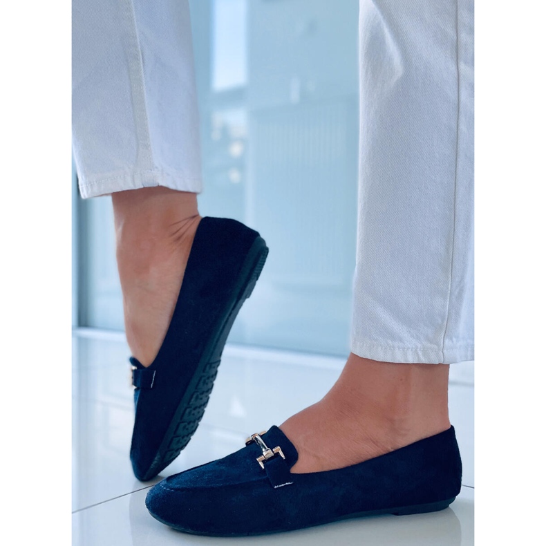 Mocasini de dama Kubra Navy albastru 2