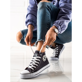 New Age Adidași înalți legați gri 1