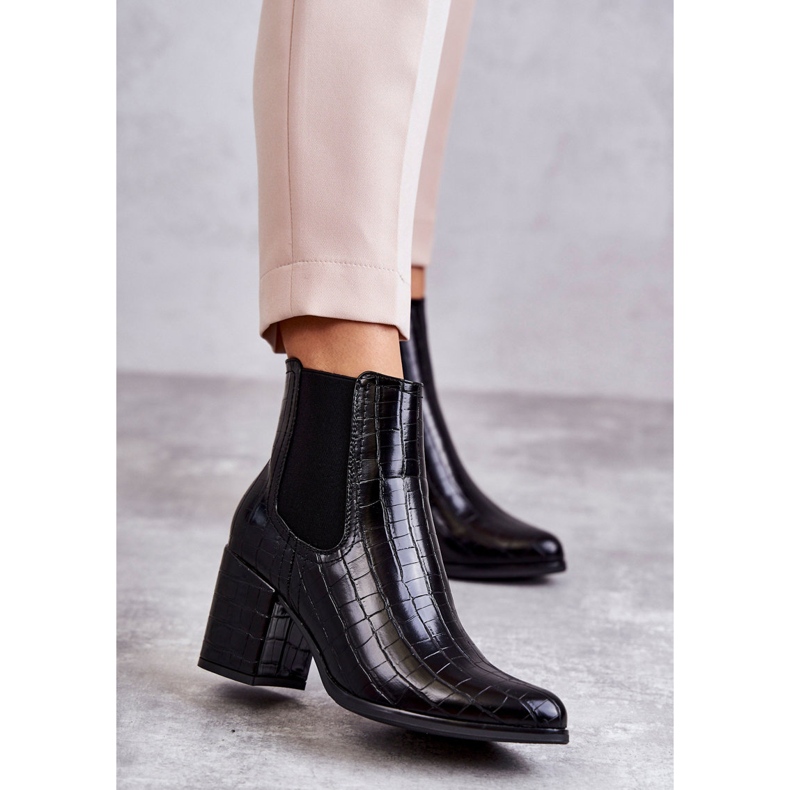 PL4 Cizme din piele de șarpe La.Fi 260038B-XC Negru 1