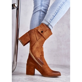 PL4 Ghete de dama din piele intoarsa La.Fi 260041C-SU Camel maro 4