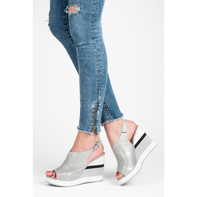 Vices Pantofi comozi cu pană gri 2