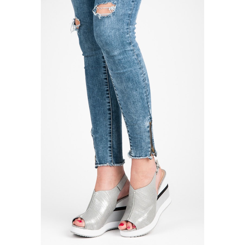 Vices Pantofi comozi cu pană gri 1